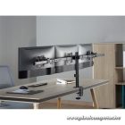 Equip Monitor Asztali konzol - 650158 (13"-27", 3 monitor, dönthető, forgatható, állítható magasság Max.: 3x7kg, fekete)