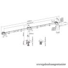 Equip Monitor Asztali konzol - 650158 (13"-27", 3 monitor, dönthető, forgatható, állítható magasság Max.: 3x7kg, fekete)