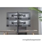 Equip Monitor Asztali konzol - 650159 (13"-27", 4 monitor, dönthető, forgatható, állítható magasság, Max.:4x9kg, fekete)