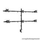 Equip Monitor Asztali konzol - 650160 (13"-27", 6 monitor, dönthető, forgatható, állítható magasság Max.: 3x7kg, fekete)