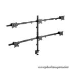 Equip Monitor Asztali konzol - 650160 (13"-27", 6 monitor, dönthető, forgatható, állítható magasság Max.: 3x7kg, fekete)