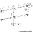 Equip Monitor Asztali konzol - 650160 (13"-27", 6 monitor, dönthető, forgatható, állítható magasság Max.: 3x7kg, fekete)