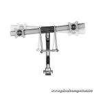 Equip Monitor Asztali konzol - 650161 (17"-32", 2 monitor, dönthető, forgatható, Max.: 2x9kg, fekete/ezüst)