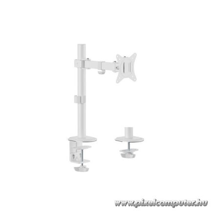 Equip Monitor Asztali konzol - 650166 (17"-32", 1 monitor, dönthető, forgatható, állítható magasság, Max.: 9kg, fehér)