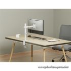Equip Monitor Asztali konzol - 650166 (17"-32", 1 monitor, dönthető, forgatható, állítható magasság, Max.: 9kg, fehér)