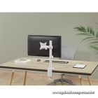 Equip Monitor Asztali konzol - 650166 (17"-32", 1 monitor, dönthető, forgatható, állítható magasság, Max.: 9kg, fehér)