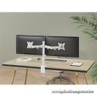 Equip Monitor Asztali konzol - 650167 (13"-27", 2 monitor, dönthető, forgatható, állítható magasság, Max.:2x9kg, fehér)