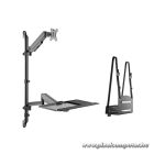 Equip Munkaállomás fali konzol - 650170 (17"-32", 1 monitor, dönthető, forgatható, Max.: 8kg, fekete)