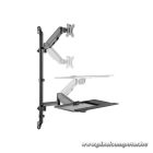 Equip Munkaállomás fali konzol - 650170 (17"-32", 1 monitor, dönthető, forgatható, Max.: 8kg, fekete)