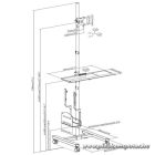 Equip Munkaállomás állvány - 650171 (17"-32", 1 monitor, dönthető, forgatható, gurulós, Max.: 8kg, fekete)