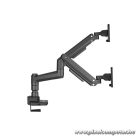 Equip Monitor Asztali konzol - 650182 (17"-35", 2 monitor, dönthető, forgatható, Max.: 2x20kg, fekete)