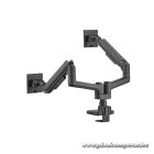 Equip Monitor Asztali konzol - 650182 (17"-35", 2 monitor, dönthető, forgatható, Max.: 2x20kg, fekete)