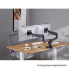 Equip Monitor Asztali konzol - 650182 (17"-35", 2 monitor, dönthető, forgatható, Max.: 2x20kg, fekete)