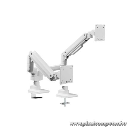 Equip Monitor Asztali konzol - 650183 (17"-35", 2 monitor, dönthető, forgatható, Max.: 2x20kg, fehér)