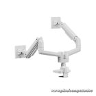 Equip Monitor Asztali konzol - 650183 (17"-35", 2 monitor, dönthető, forgatható, Max.: 2x20kg, fehér)