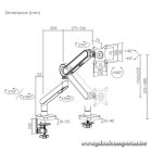 Equip Monitor Asztali konzol - 650184 (17"-35", 1 monitor, dönthető, forgatható, Max.: 10,5kg, fekete)