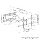 Equip TV Fali konzol - 650327 (43"-80", Max.: 50kg, dönthető, forgatható, fekete)