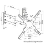 Equip TV Fali sarok konzol - 650328 (23"-55", Max.: 45kg, dönthető, forgatható, sarokba szerelhető, fekete)