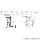 Equip TV Mennyezeti konzol - 650321 (32"-70", motoros, dönthető, Max.: 35kg, fekete)