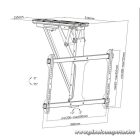 Equip TV Mennyezeti konzol - 650321 (32"-70", motoros, dönthető, Max.: 35kg, fekete)