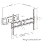 Equip TV Fali konzol - 650337 (37"-80", Max.: 40kg, dönthető, forgatható, fekete)