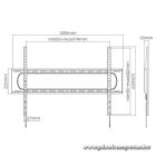 Equip TV Fali konzol - 650338 (60"-120", Max.: 120kg, fekete)