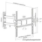 Equip TV Fali konzol - 650341 (32"-55", Max.: 35kg, dönthető, forgatható, fekete)