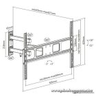 Equip TV Fali konzol - 650342 (37"-70", Max.: 35kg, dönthető, forgatható, fekete)