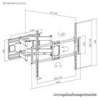 Equip TV Fali konzol - 650343 (60"-120", Max.: 120kg, dönthető, forgatható, fekete)