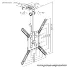 Equip TV Mennyezeti konzol - 650375 (23"-55", dönthető, Max.: 20kg, fekete)