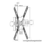 Equip TV Fali konzol - 650405 (23"-55", dönthető, forgatható, Max.: 30kg, fekete)