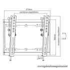 Equip TV Fali konzol - 650408 (23"-43", dönthető, Max.: 35kg, fekete)