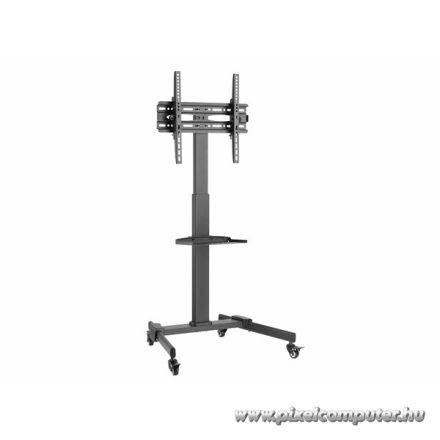 Equip TV/Monitor állvány - 650607 (32"-55", dönthető, állítható magasság, gurulós, Max.:35kg, fekete)