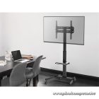 Equip TV/Monitor állvány - 650607 (32"-55", dönthető, állítható magasság, gurulós, Max.:35kg, fekete)