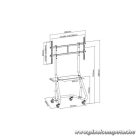 Equip TV állvány - 650609 (60"-105" álló, gurulós, Max.:100kg, fekete)