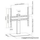 Equip Monitor Asztali állvány - 650611 (32"-55", 1 kijelző, forgatható, állítható magasság, Max.:40kg, fekete)