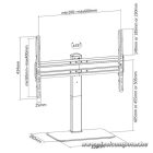 Equip TV/Monitor állvány - 650612 (37"-70", állítható magasság, forgatható, Max.:40kg, fekete)