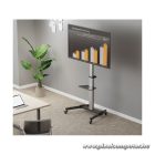 Equip TV állvány - 650630 (37"-86" álló, gurulós, forgatható 90°, dönthető, Max.:50kg, fekete)