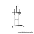 Equip TV állvány - 650631 (60"-100" álló, dönthető, állítható magasság, gurulós, Max.:100kg, fekete/ezüst)