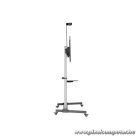 Equip TV állvány - 650631 (60"-100" álló, dönthető, állítható magasság, gurulós, Max.:100kg, fekete/ezüst)