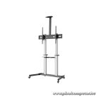 Equip TV állvány - 650631 (60"-100" álló, dönthető, állítható magasság, gurulós, Max.:100kg, fekete/ezüst)