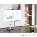 Equip TV állvány - 650631 (60"-100" álló, dönthető, állítható magasság, gurulós, Max.:100kg, fekete/ezüst)