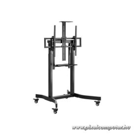   Equip TV állvány - 650633 (55"-100" álló, dönthető, állítható magasság, gurulós, motoros, Max.:120kg, fekete)