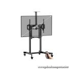 Equip TV állvány - 650633 (55"-100" álló, dönthető, állítható magasság, gurulós, motoros, Max.:120kg, fekete)