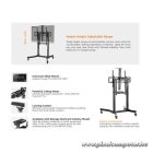 Equip TV állvány - 650633 (55"-100" álló, dönthető, állítható magasság, gurulós, motoros, Max.:120kg, fekete)