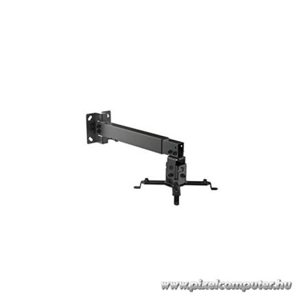 Equip Projektor Mennyezeti/Fali konzol - 650702 (dönthető, állítható magasság, Max.:20kg, fekete)