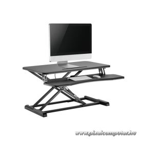   Equip Monitor/Periféria Asztali állvány - 650840 (Ergonomikus, állítható magasság: 10-50 cm, Max.: 15kg, acél, fekete)