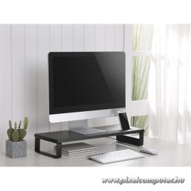   Equip Monitor Asztali állvány - 650881 (3x USB2.0, csúszásmentes, telefontartó, Max.: 15kg, acél, fekete)