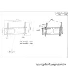Manhattan TV állvány - Fali , dönthető TV állvány Fekete (max.VESA:600x400)(37"-80"-ig) 80kg teherbírás