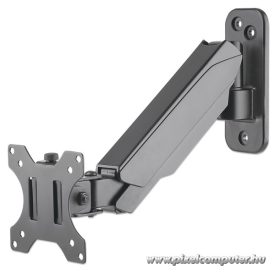   Manhattan gázrugós TV állvány - Fali, dönthető, forgatható, TV állvány Fekete (max.VESA:100x100)(17"-32"-ig)